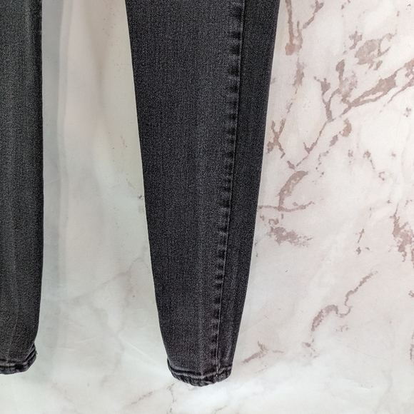 Roebuck & Co Jeans Girls Size 6 Black Gray Denim Skinny Mid Rise Pant Sears - Picture 5 of 10